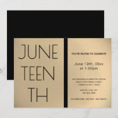 Juneteenth Gold Black Freedom Celebration Kaart (Voorkant / Achterkant)