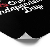 Juneteenth Graphic T - shirts voor onze Onafhankel Poster (Hoek)