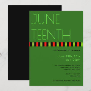 Juneteenth Green Black Red Freedom Verticaal Kaart