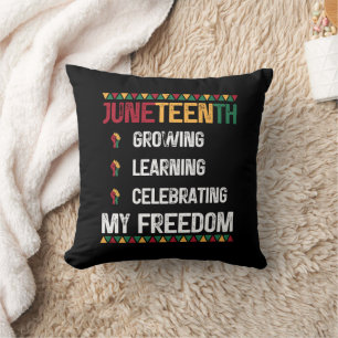 Juneteenth Growing Learning viert mijn vrijheid Kussen