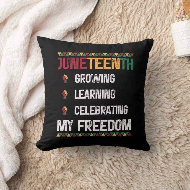 Juneteenth Growing Learning viert mijn vrijheid Kussen (Deken)