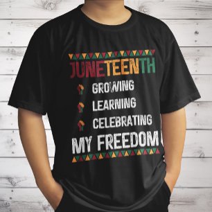 Juneteenth Growing Learning viert mijn vrijheid T-shirt