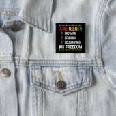 Juneteenth Growing Learning viert mijn vrijheid Vierkante Button 5,1 Cm (In situ)