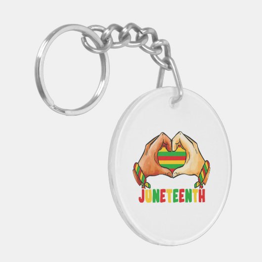 Juneteenth Hart Sleutelhanger (Voorkant Links)