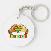 Juneteenth Hart Sleutelhanger (Achterkant)