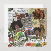 Juneteenth Headlines Flat Wenskaart (Voorkant / Achterkant)