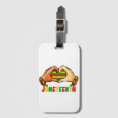 Juneteenth Heart Bagagelabel (Voorkant (verticaal))