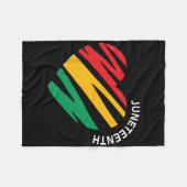 Juneteenth Heart Black History Afro American Afric Fleece Deken (Voorkant (Horizontaal))