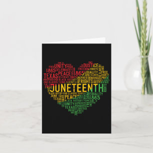 Juneteenth Heart Black History Afro American Afric Kaart