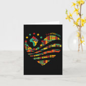 Juneteenth Heart Black History Afro American Afric Kaart (Gele Bloem)