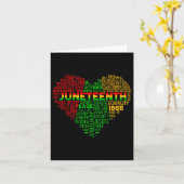 Juneteenth Heart Black History Afro American Afric Kaart (Gele Bloem)