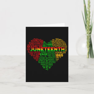 Juneteenth Heart Black History Afro American Afric Kaart