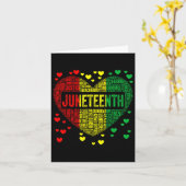 Juneteenth Heart Black History Afro American Afric Kaart (Gele Bloem)