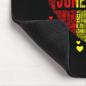 Juneteenth Heart Black History Afro American Afric Muismat (Hoek)