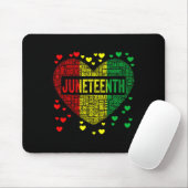 Juneteenth Heart Black History Afro American Afric Muismat (Met muis)