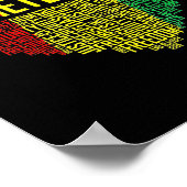 Juneteenth Heart Black Pride Freedom Day 1865 juni Poster (Hoek)