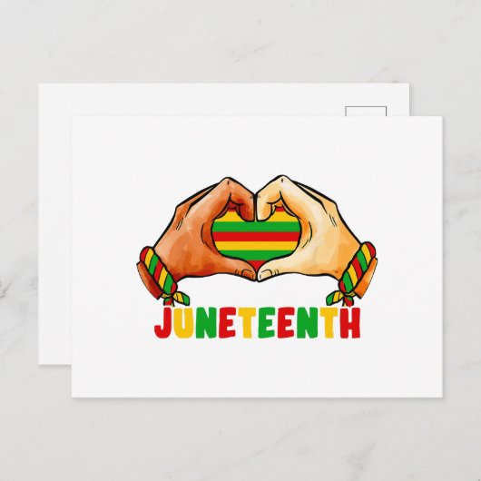 Juneteenth Heart Briefkaart (Voorkant / Achterkant)