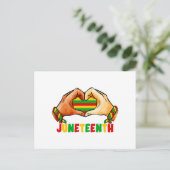 Juneteenth Heart Feestdagenkaart (Staand voorkant)