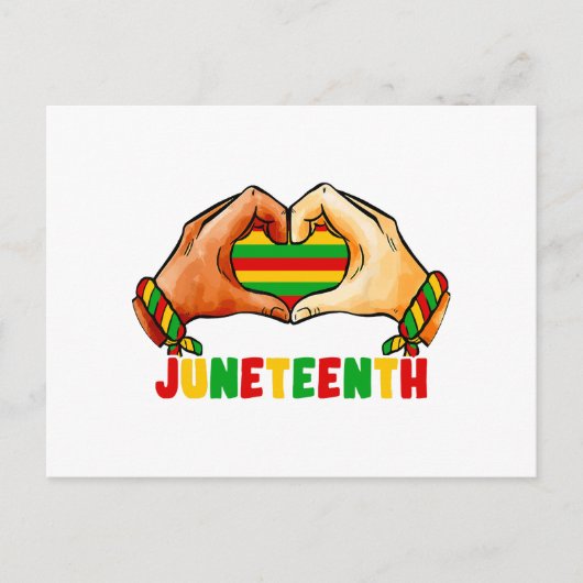 Juneteenth Heart Feestdagenkaart (Voorkant)