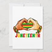 Juneteenth Heart Kaart (Achterkant)