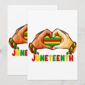 Juneteenth Heart Kaart (Voorkant / Achterkant)