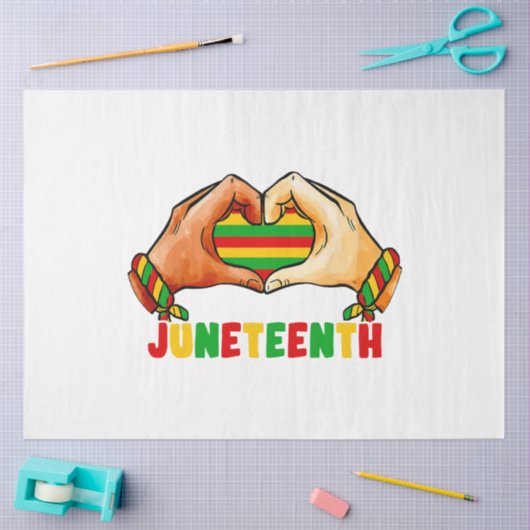 Juneteenth Heart Tissuepapier (Craft)
