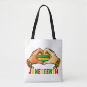 Juneteenth Heart Tote Bag (Voorkant)