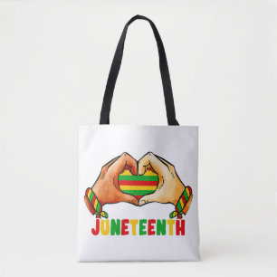 Juneteenth Heart Tote Bag