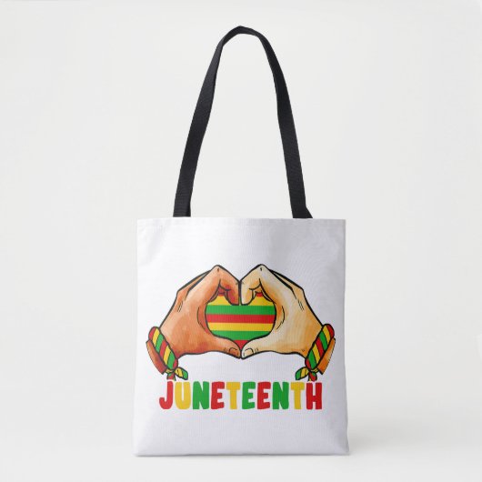 Juneteenth Heart Tote Bag (Voorkant)