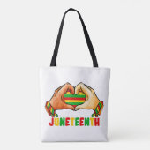 Juneteenth Heart Tote Bag (Achterkant)