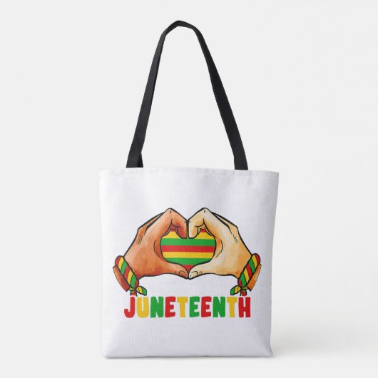 Juneteenth Heart Tote Bag (Achterkant)