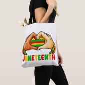 Juneteenth Heart Tote Bag (Dichtbij)