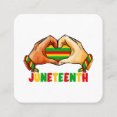 Juneteenth Heart Vierkante Visitekaartje (Voorkant)