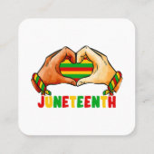 Juneteenth Heart Vierkante Visitekaartje (Achterkant)