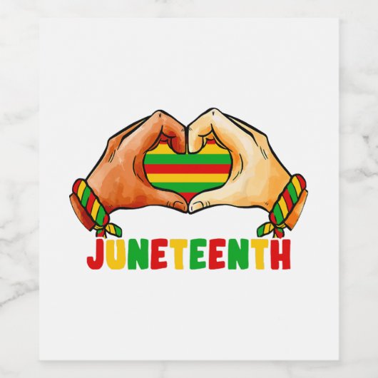 Juneteenth Heart Wijn Etiket (Enkel label)
