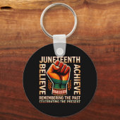 Juneteenth Herinnering aan de voorbije Pride Black Sleutelhanger (Voorkant)