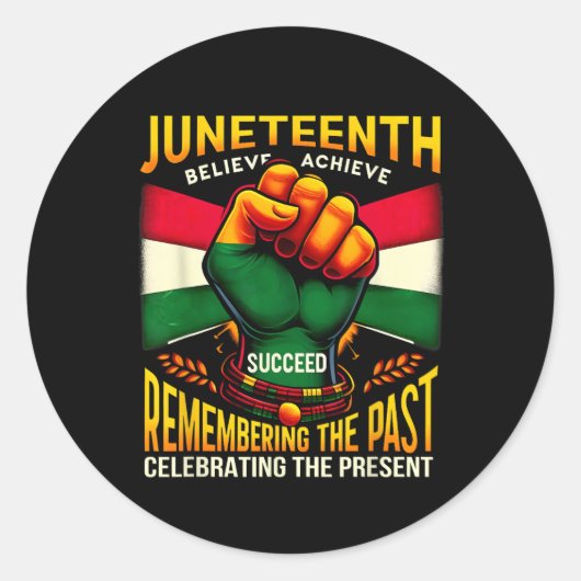 Juneteenth Herinnering aan het verleden Afrikaanse Ronde Sticker (Voorkant)