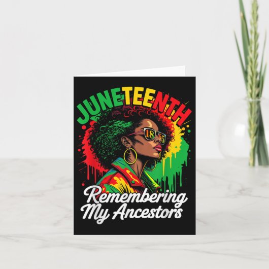 Juneteenth Herinnering aan mijn ankers Black Women Kaart (Voorkant)