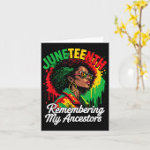 Juneteenth Herinnering aan mijn ankers Black Women Kaart (Gele Bloem)