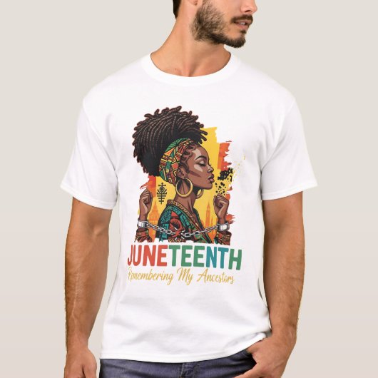 Juneteenth - Herinnering aan mijn voorouders T-shirt (Voorkant)