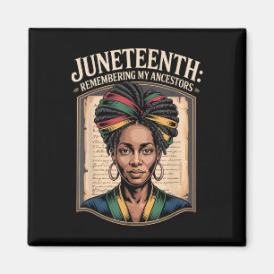 Juneteenth Herinnering aan mijn voorouders Vrijhei Magneet