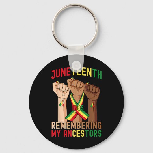 Juneteenth Herinnert mijn ankers zwarte vrijheid Sleutelhanger (Voorkant)