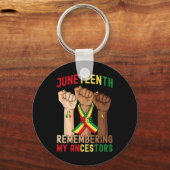 Juneteenth Herinnert mijn ankers zwarte vrijheid Sleutelhanger (Voorkant)