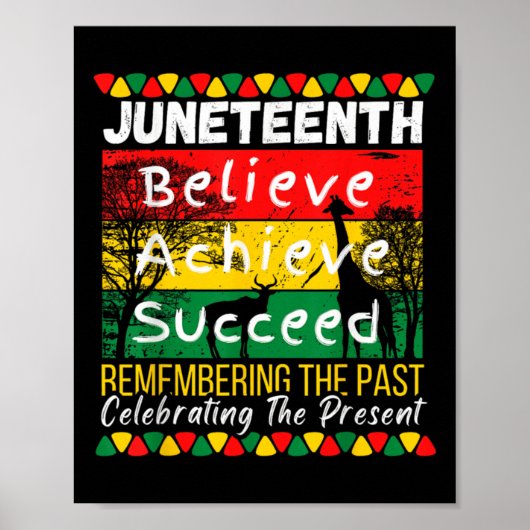 Juneteenth herinnert zich het verleden en viert de poster (Voorkant)