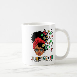 Juneteenth History Freedom Butterfly Melanie Black Koffiemok
