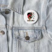Juneteenth History Freedom Butterfly Melanie Black Ronde Button 5,7 Cm (In situ)