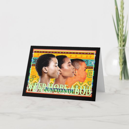 Juneteenth Hoop & Erfgoed  Feestdagen Kaart (Voorkant)