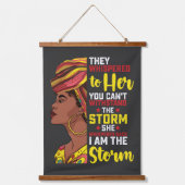 Juneteenth I are the Storm Melanin Black Girl Hangend Wandkleed (Voorkant)