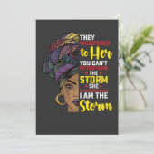 Juneteenth I are the Storm Melanin Black Girl Kaart (Staand voorkant)