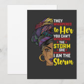 Juneteenth I are the Storm Melanin Black Girl Kaart (Voorkant / Achterkant)